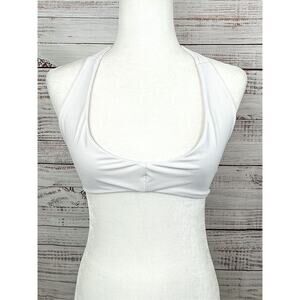 Revolve Joues de Sable Strappy Seamless Halter Neck Swimsuit White Size XS